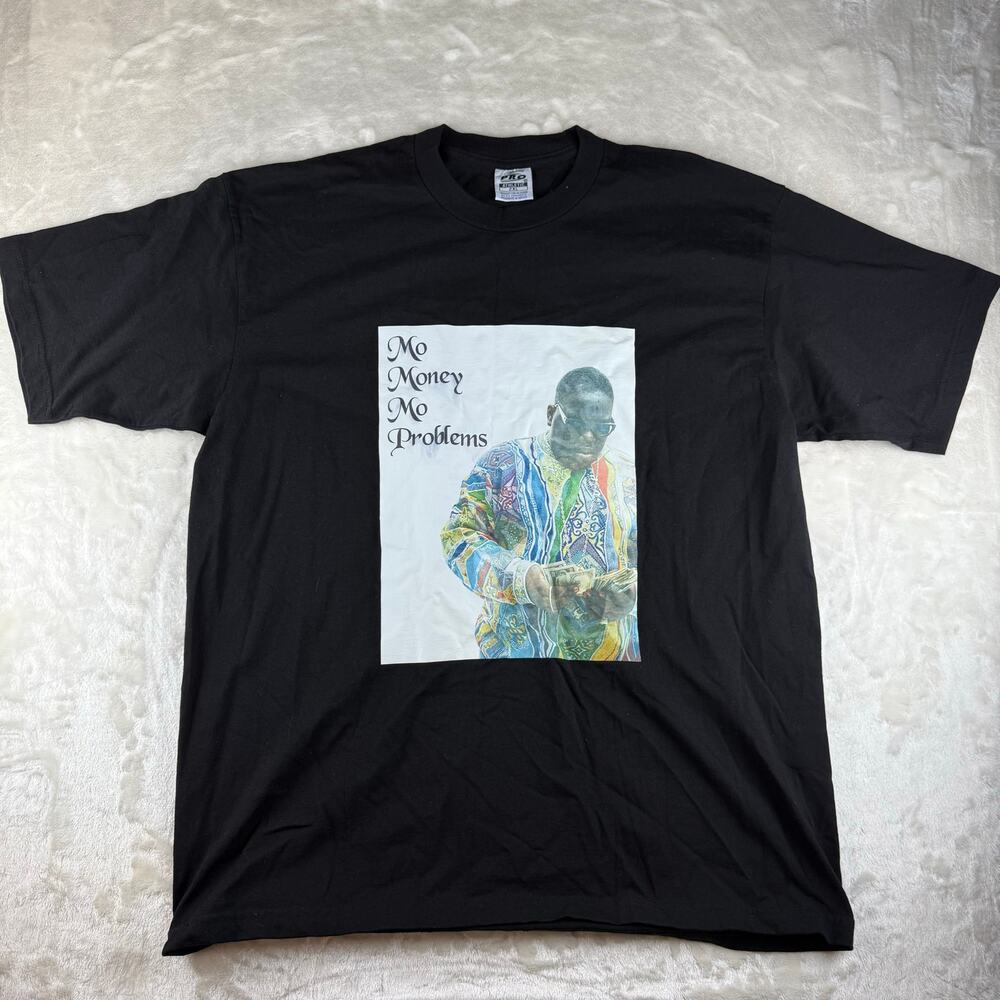 Notorious B.I.G. T Shirt Pro Athletic Men's 2XL "Mo Money Mo Problems" Black